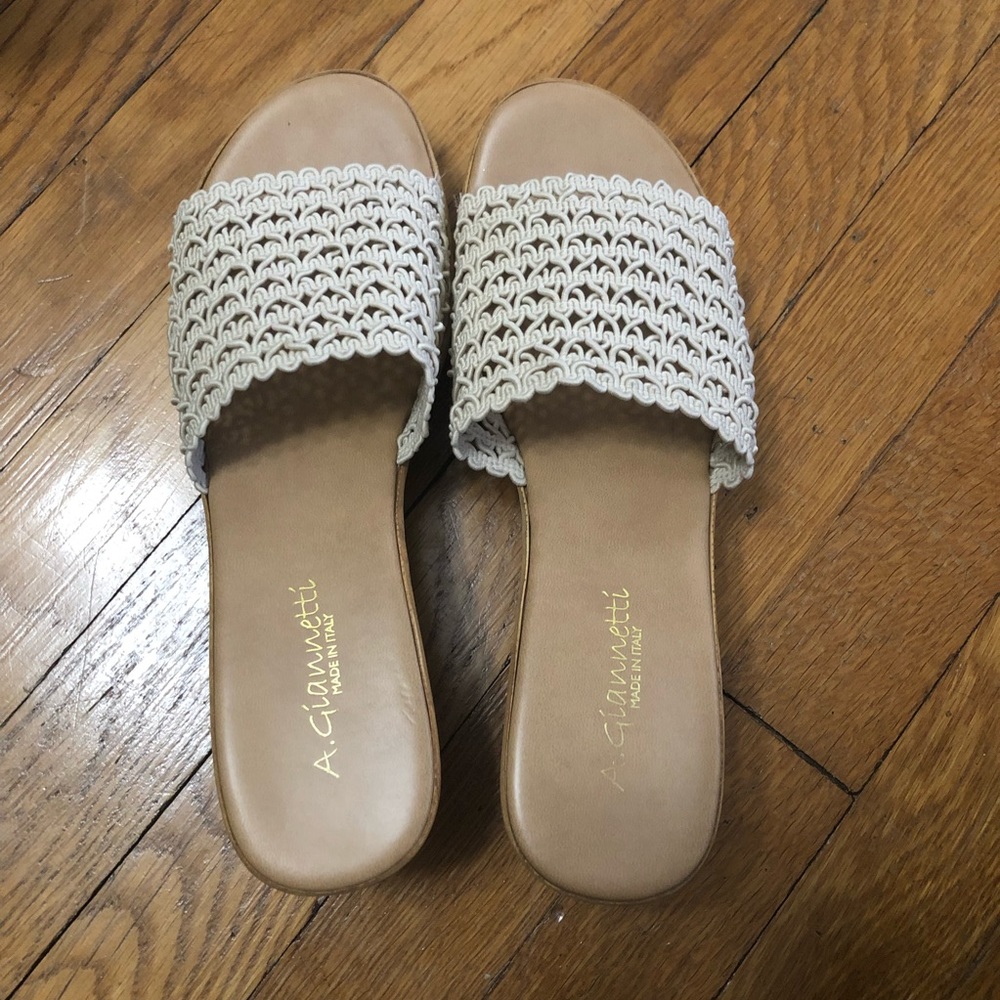 A. Giannetti sandals with a slight heel